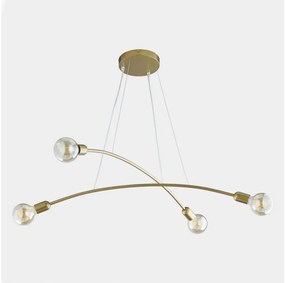 Lampadario a sospensione con filo HELIX 4xE27/60W/230V oro
