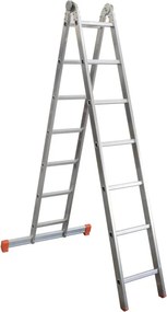 Scala multiposizione FACAL Hobby in alluminio 7 + 7 gradini portata massima 150 kg EN 131 per lavori fino a 5.22 m