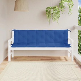 Cuscini Per Panca 2 Pz Blu 180x50x7 Cm İn Tessuto Oxford /