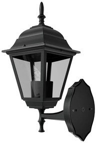 Applique Lanterna da Esterno E27 IP54 Nera - Serie ALFIERI 1A