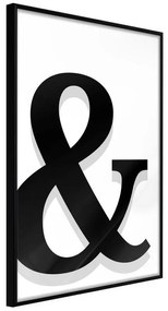 Poster  Ampersand's Shadow  Cornice Quadri Cornice nera, Larghezza x Altezza Home decor 30x45