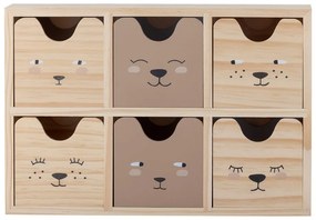 Organizer per bambini in legno di colore naturale 27x8x18 cm Calle - Bloomingville Mini