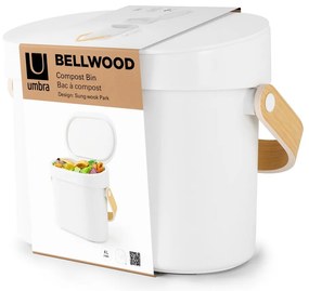 Bidone per l'umido bianco 4 l Bellwood – Umbra