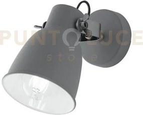 Applique a parete legend grigia e nickel 1 luce attacco e27 12,3x22...