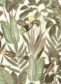 Rebel Walls Carta da parati Birds of Paradise - Bright Dawn