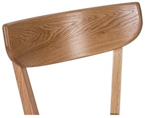 Sedia da pranzo in rovere con seduta nera Arch - Bonami Essentials