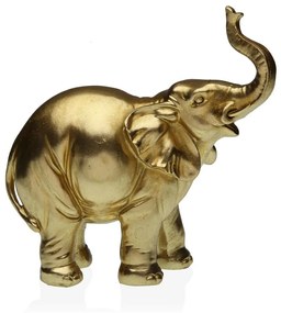 Statua Decorativa Versa Elefante Dorato 19,5 x 19,5 x 8,5 cm Resina