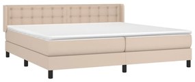 Giroletto a molle con materasso cappuccino 200x200cm similpelle