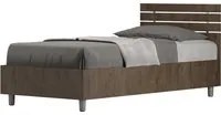 Letto Singolo 80x190 cm Senza Rete Ankel Testata Doghe Dritta Noce