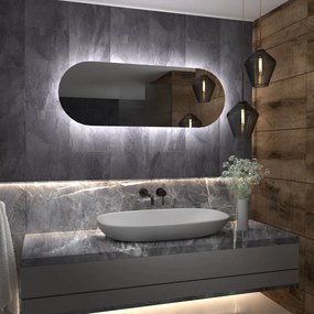 Specchio asimmetrico con luce LED G4