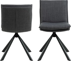 Sedia da pranzo grigio scuro Flynn - Actona