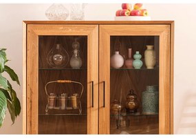 Vetrina in legno di quercia di colore naturale 97x125 cm Abies - The Beds