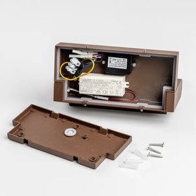 Redo 90588 - LED Lampada da esterno con sensore FLIP LED/20W/230V 3000K IP54 marrone