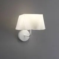 Applique Moderna 1 Luce Wanda In Polilux Bianco D25 Made In Italy