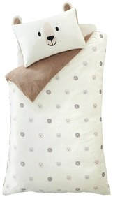 Set copripiumino e federa da bambini marrone e color crema in micropile per letto matrimoniale 200x200 cm Cosy Bear – Catherine Lansfield