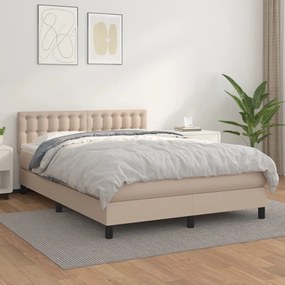Giroletto A Molle Con Materasso Cappuccino 140x200cm Similpelle /
