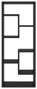 Scaffale a parete nero 36x16x90 cm in legno multistrato