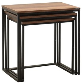 SET 3x Tavolino marrone