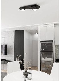 Lampada da soffitto in acciaio STILO 2 nera da interno 2xGX53 Colore del corpo Nero