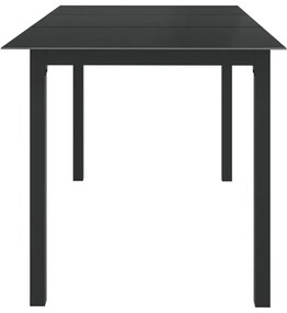 Set mobili da pranzo per giardino 7 pz in alluminio antracite