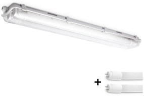 Brilagi -Lampada fluorescente tecnica LED OPTIMA T8 2xG13/9W/230V 4000K IP65 67,5 cm