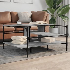 Tavolino Salotto Grigio Sonoma 100x100x48,5cm Legno multistrato /