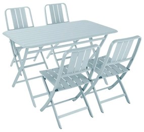 Tavolo da pranzo per giardino Idaho NATERIAL struttura e superficie in Alluminio  per 4 persone 130x75cm