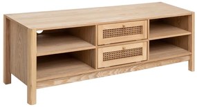 Mobile per TV con 2 ripiani Arty L 140 x H 49.5 x P 40 cm naturale