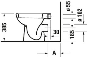 Duravit 21080900002 - WC a pavimento D-CODE in ceramica/bianco lucido