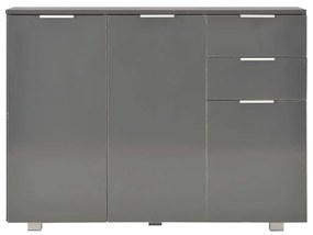 Credenza grigio lucido 107x35x80,5 cm