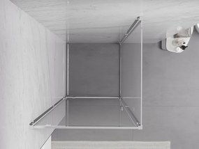 Mexen Exo-BR cabina doccia a battente 90 x 90 cm, trasparente, cromato - 8181-090-090-01-00