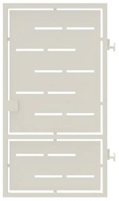 Cancello elettrico battente Privacy in ferro, apertura a destra, L 104.5, H 180 cm, di colore bianco