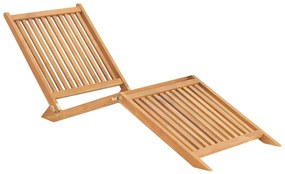 Lettino Prendisole İn Legno Massello Di Teak /