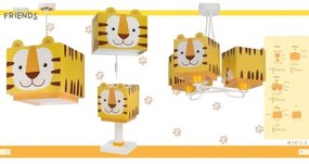 Dalber 64562 - Lampadario per bambini LITTLE TIGER 1xE27/60W/230V