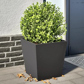 Fioriere Da Giardino 2 Pz Nere 40x40x40 Cm İn Acciaio /