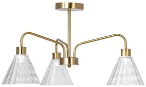 Lampadario a sospensione con supporto rigido 3xE27/60W/230V oro