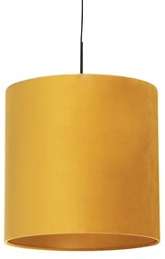 Lampada sospensione giallo velluto cm 40- COMBI