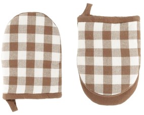 Set di guanti da forno in cotone 2 pz Gingham – Tiseco Home Studio