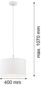 Argon 4343 - Lampadario su palo KARIN 1xE27/15W/230V bianco
