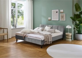 Letto matrimoniale imbottito grigio rete non inclusa 180x200 cm Joker – Meise Möbel