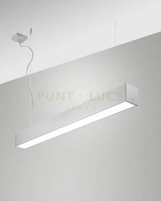 Turner sospensione alluminio led 29w 3000k 3470lm opale  ip40 100cm