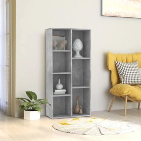 Libreria grigio cemento 50x25x106 cm in truciolato