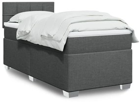 Giroletto A Molle Con Materasso Grigio Scuro 100x200 Cm Tessuto /