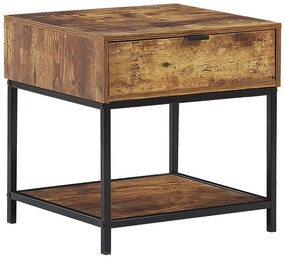 Tavolino colore legno scuro / nero rettangolare 45 x 40 cm BERKLEY Beliani