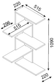 Mensola angolare CANIKO 109x51,5 cm marrone