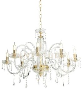 Maria teresa lampadario mt/8 l6 pastorale d.82cm oro e trasparente ...