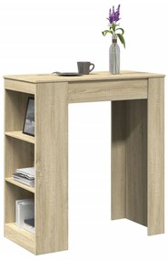Tavolo Bar Con Rastrelliera Sonoma 95x47x103,5 Cm Multistrato /