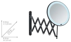 WENKO 25524100 - Specchio BARONA 20x34 cm nero