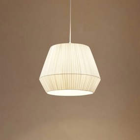 Lampada a sospensione Vitore Lindby, dimmerabile, Bianco / Opale, Soggiorno / Sala da pranzo, Tessuto / Stoffa / Seta, Scandinavo, Lampada a sospensione