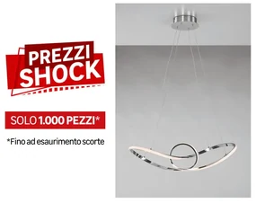 Lampadario LED design Adelaide bianco, luce naturale 4150 lumen